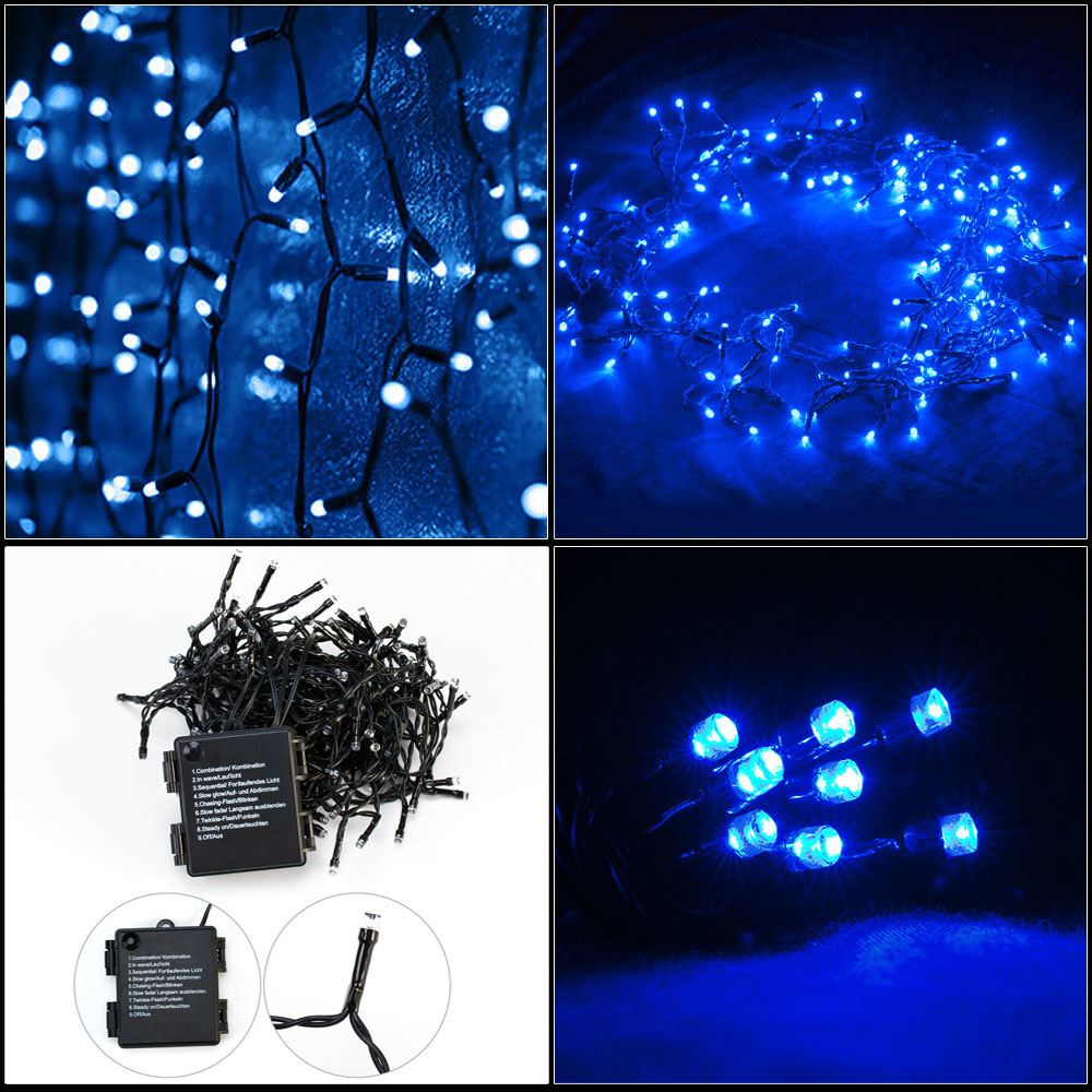 Monzana lichtketting Kerstmis blauw 10,5m Timer