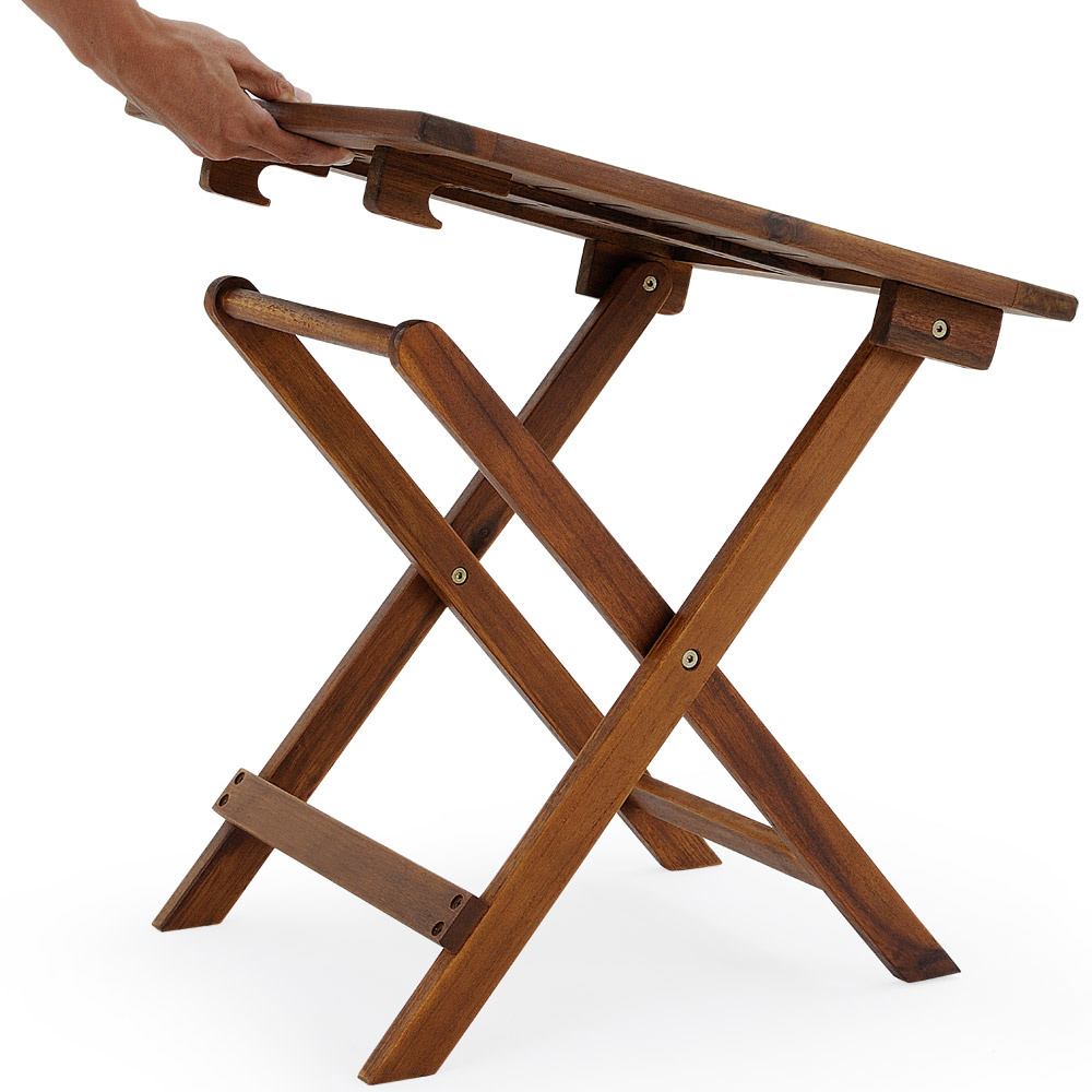Casaria Tuintafel geolied acaciahout 46x46cm inklapbaar