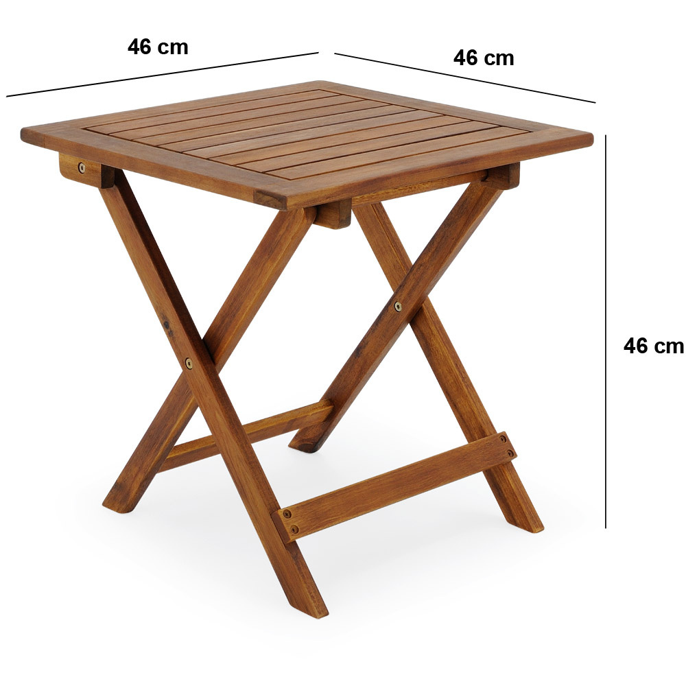 Casaria Tuintafel geolied acaciahout 46x46cm inklapbaar