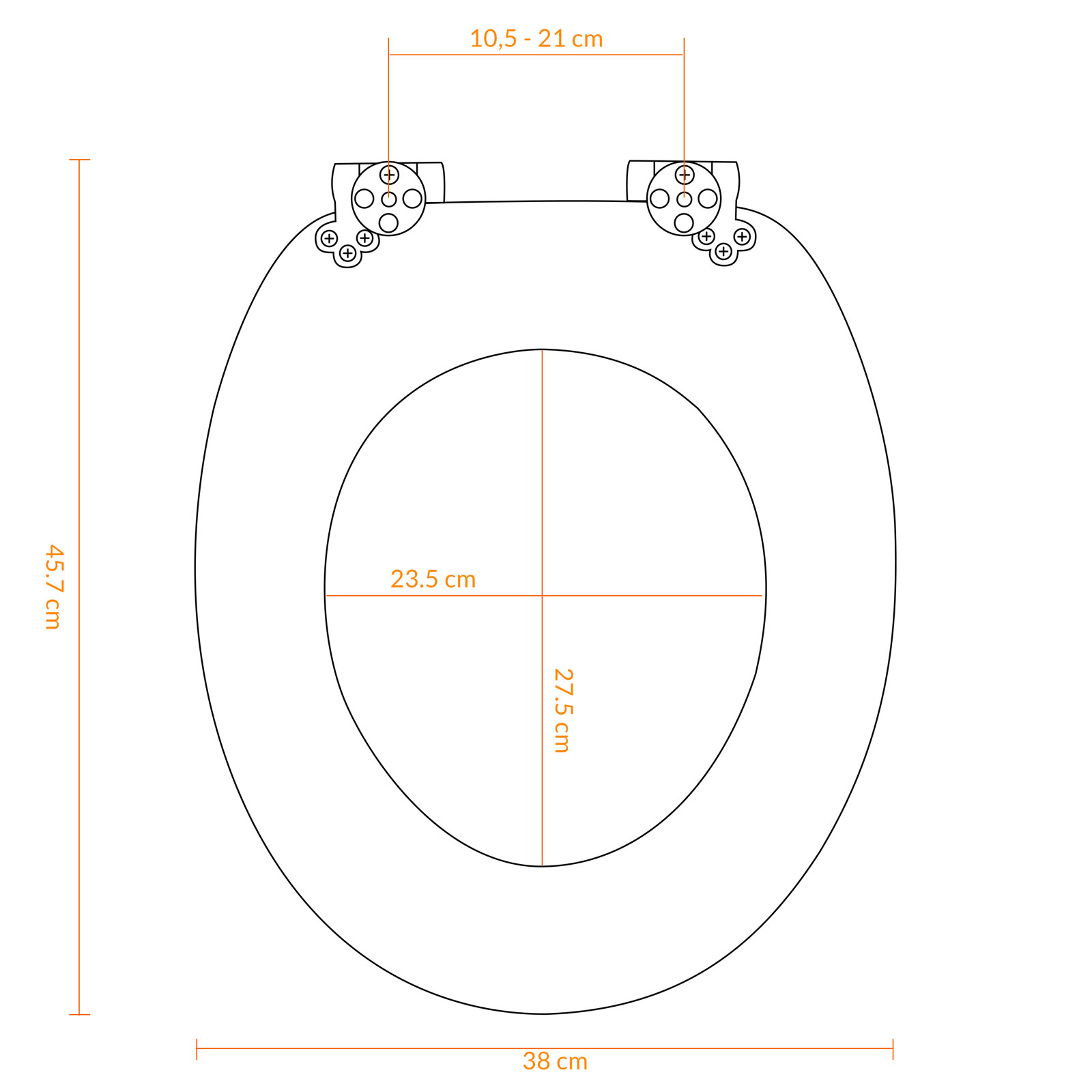 Casaria Toiletzitting/ WC-bril- Zwart - met Soft Close