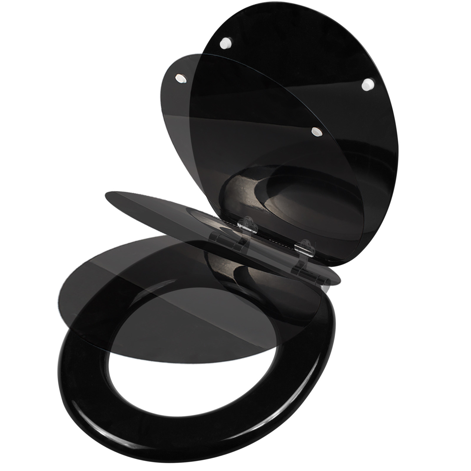 Casaria Toiletzitting/ WC-bril- Zwart - met Soft Close