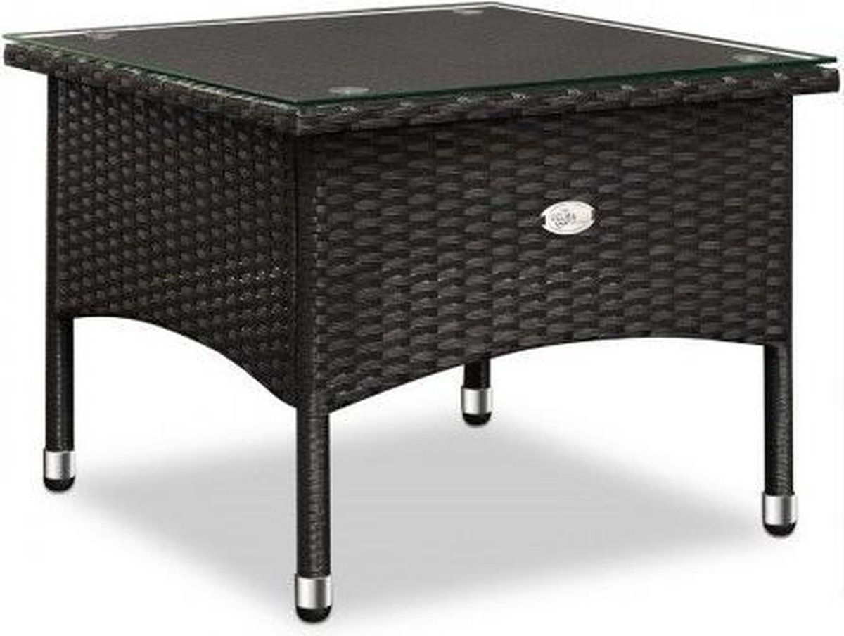 Casaria Tuintafel/Bijzettafel Polyrattan 50 x 50 x 45cm - Zwart