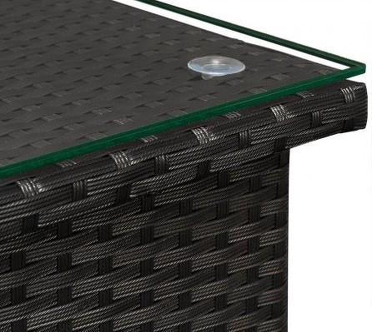 Casaria Tuintafel/Bijzettafel Polyrattan 50 x 50 x 45cm - Zwart