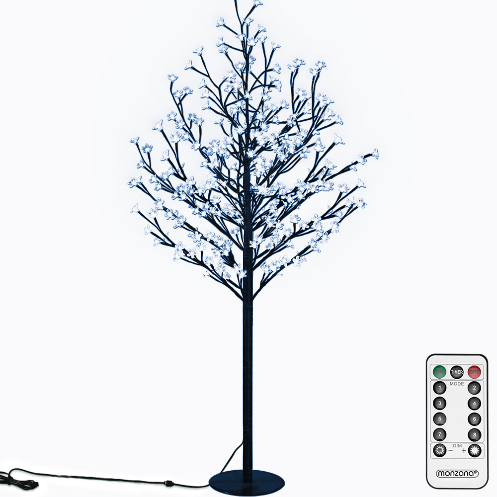 Monzana Boom Kersenbloesemboom - met verlichting - LED kersenbloesem 220 LEDS voor binnen/buiten INCLUSIEF afstandsbediening