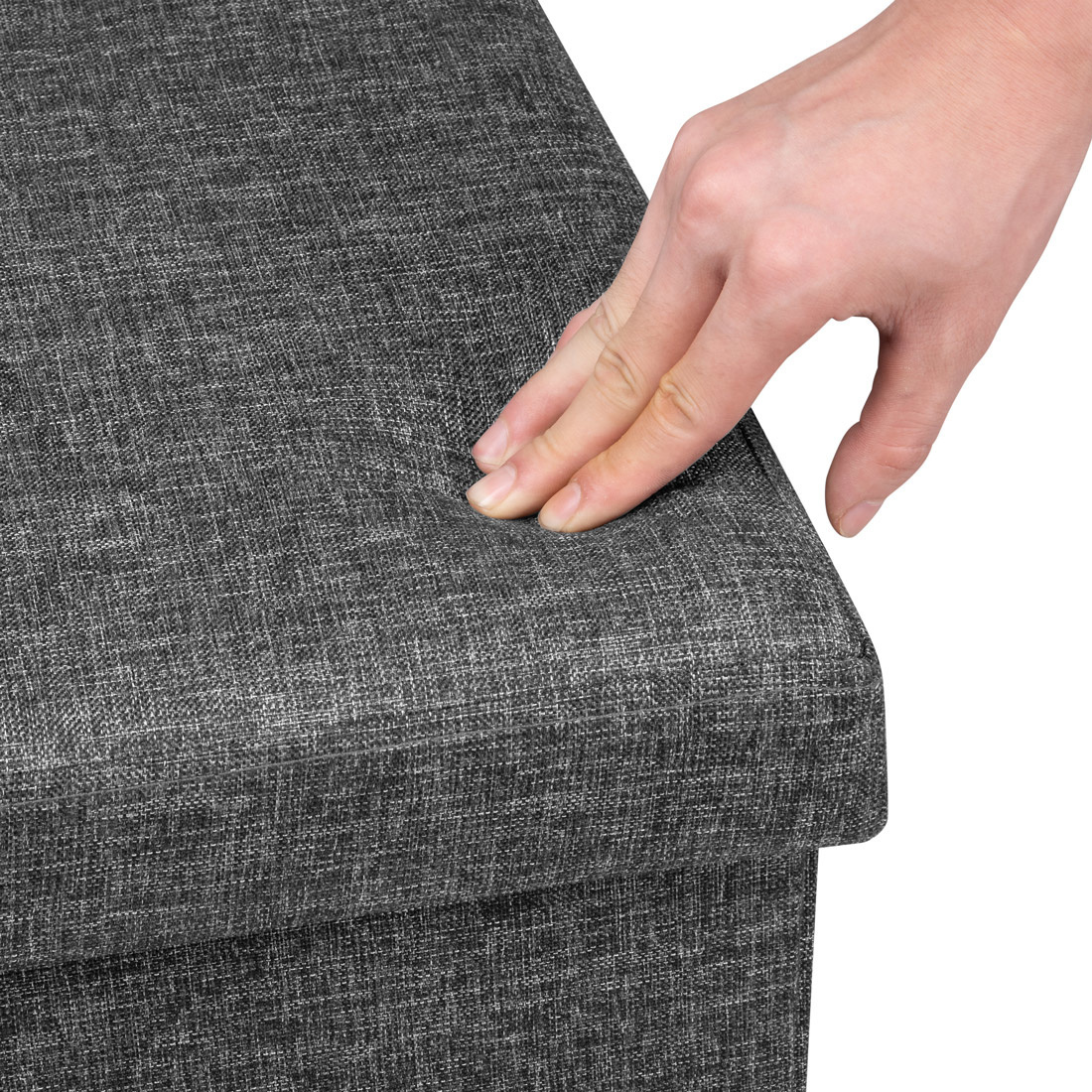 Casaria Zitbank met opbergruimte - Donkergrijs 115x38x38cm Opvouwbaar