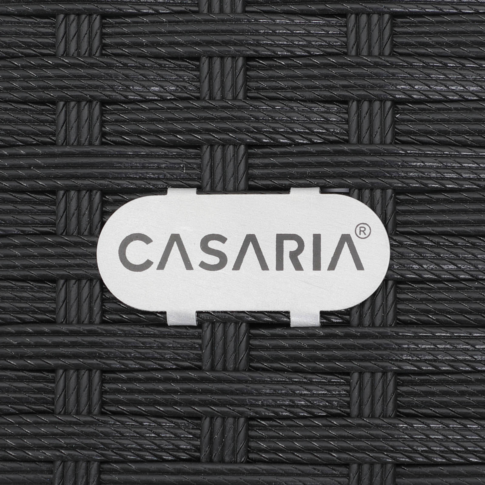 Casaria Polyrattan Tuinstoelen - 2 stuks - Zwart/ Crème - Stapelbaar