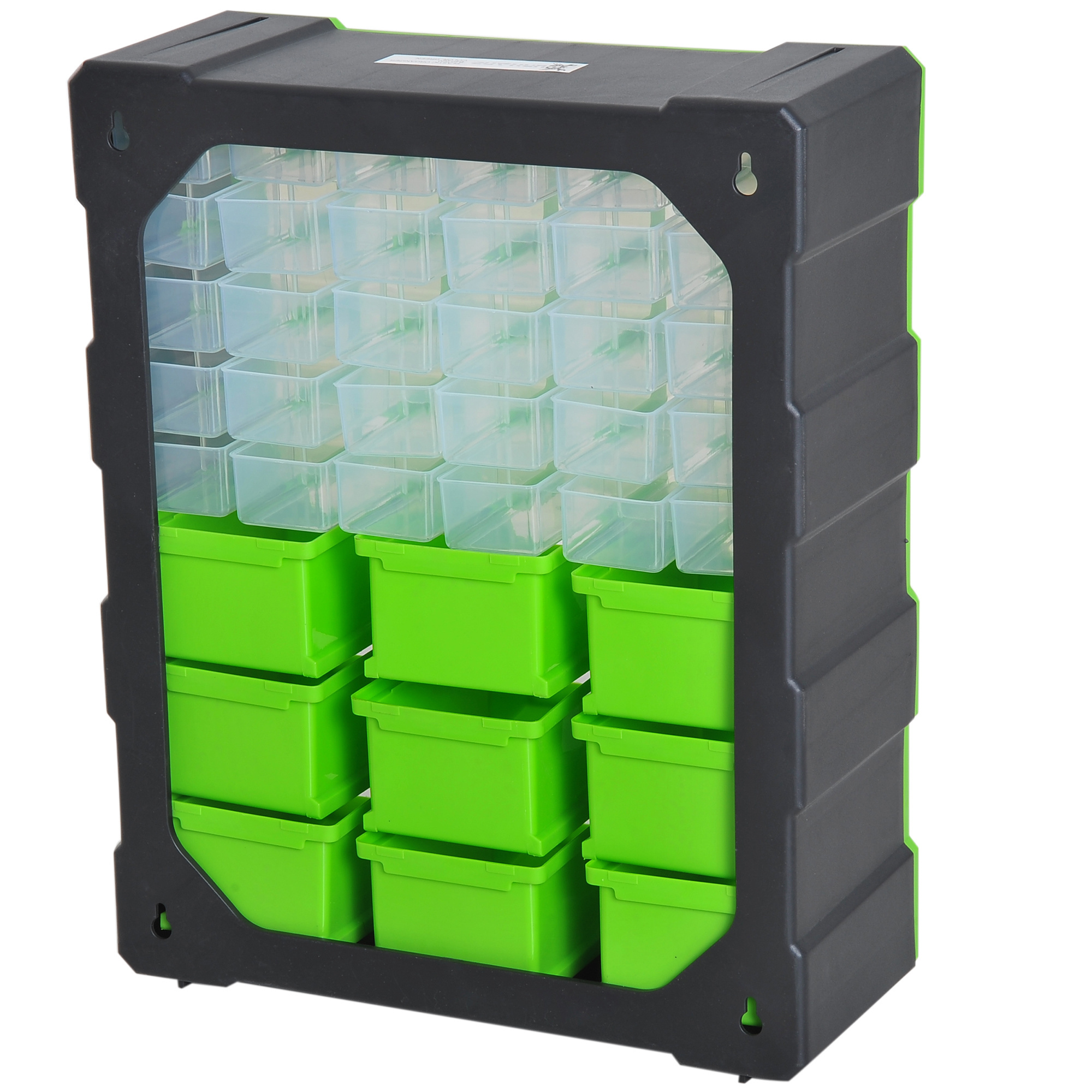 Durhand Assortimentsdoos 39 vakken grijs/groen 16 x 38 x 47,5 cm