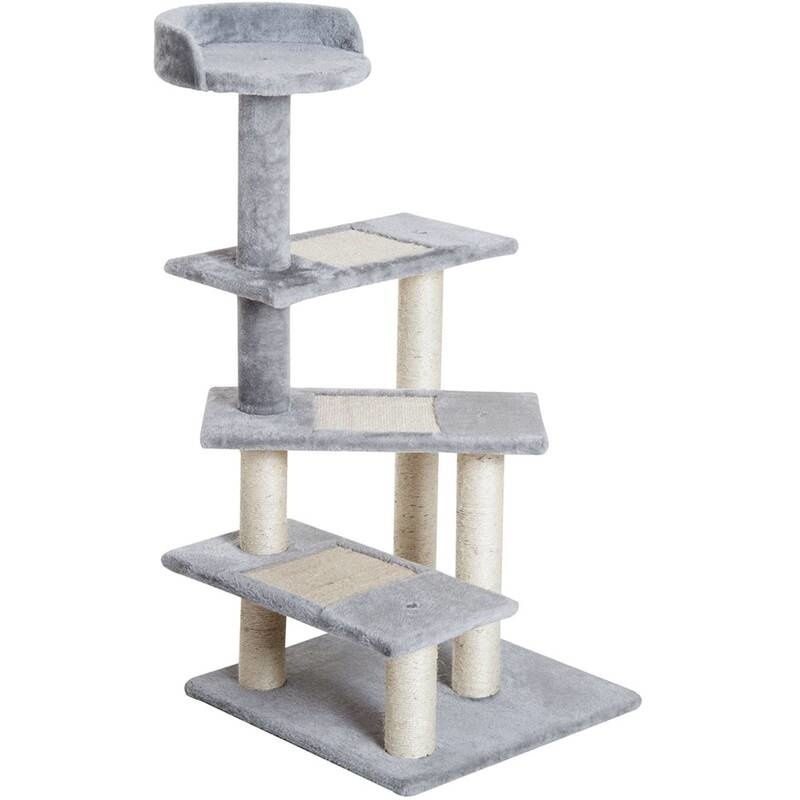 Paws Krabpaal 5 lagen met trap sisal beige
