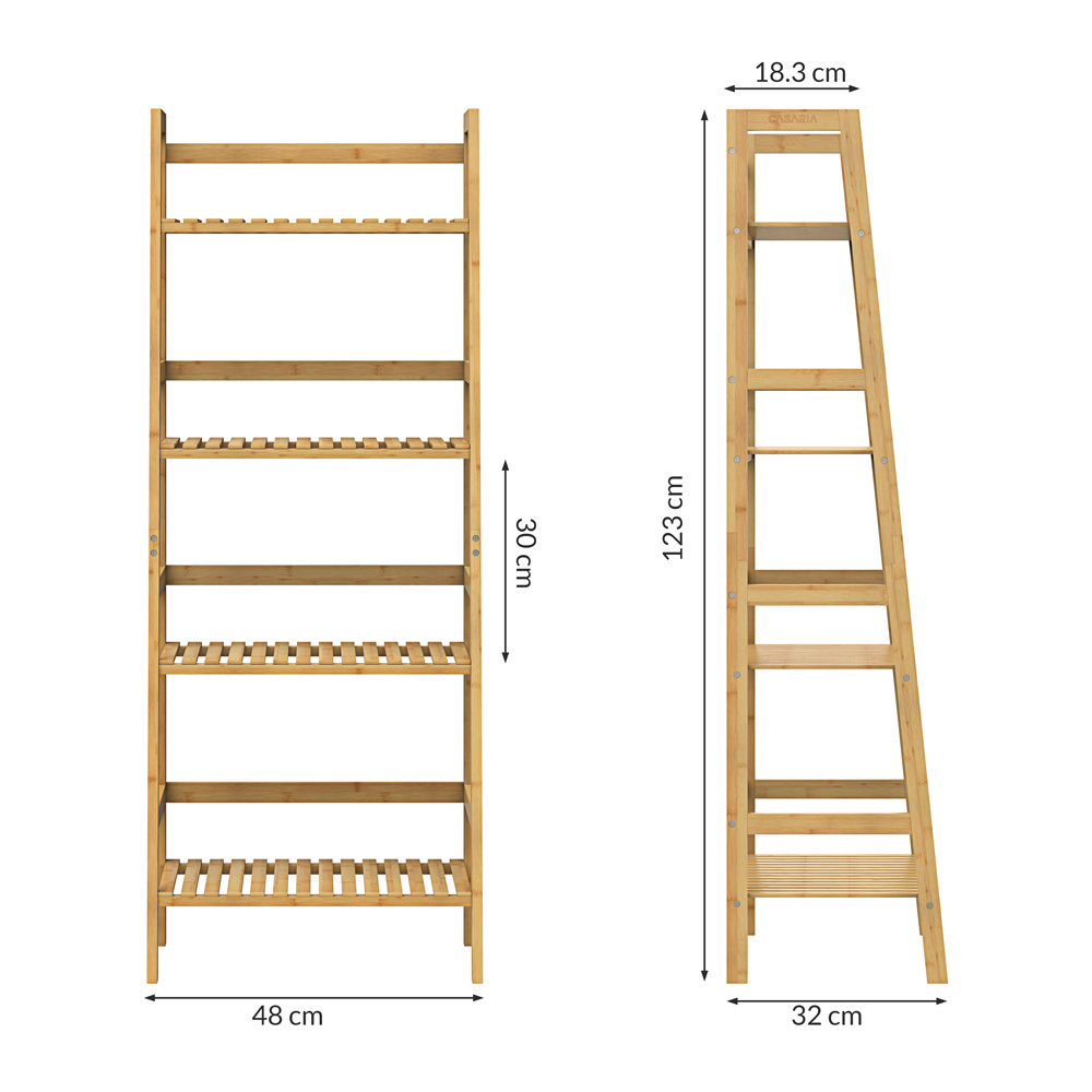 Casaria stelling bamboe 123x48x32cm