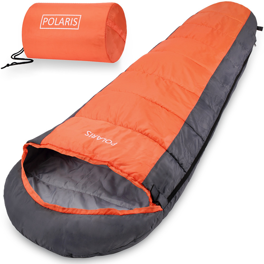 Monzana Polaris mummieslaapzak oranje - 210x75cm tot -7°C