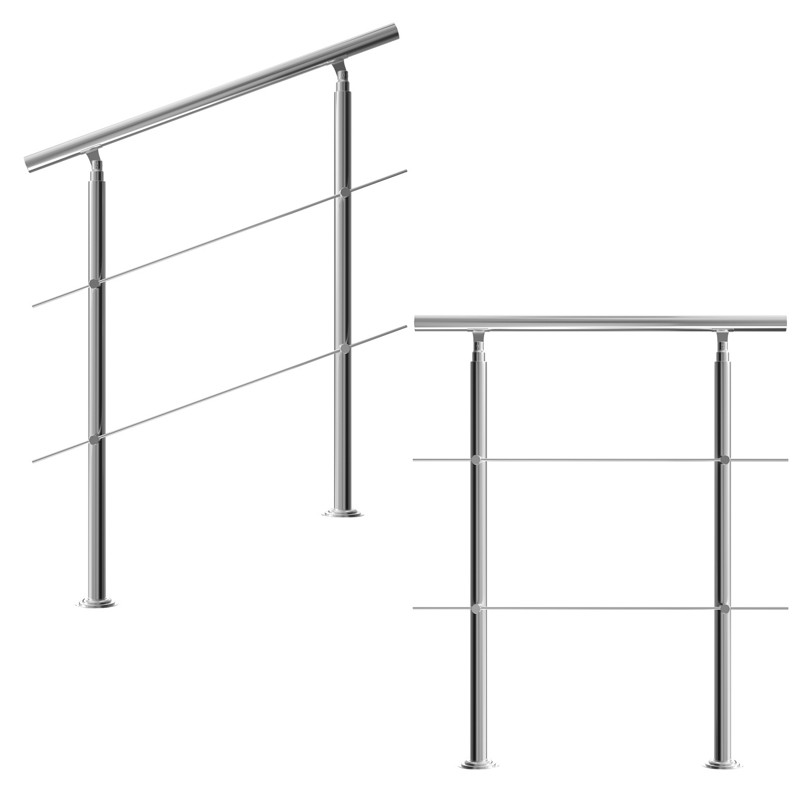 Monzana Trapleuning roestvrij staal 100cm 2 beugels