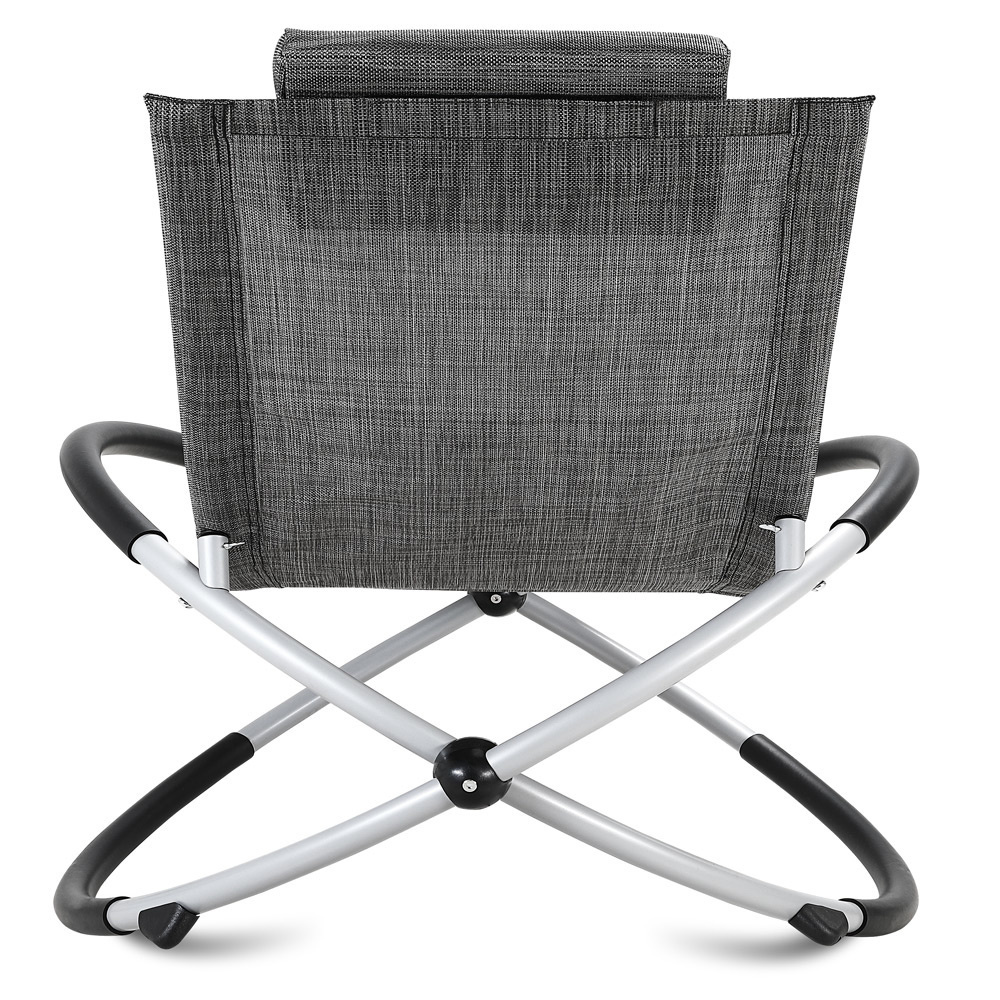 Casaria Opvouwbaar Ligbed met schommelfunctie - grijs - 170x75x82 cm
