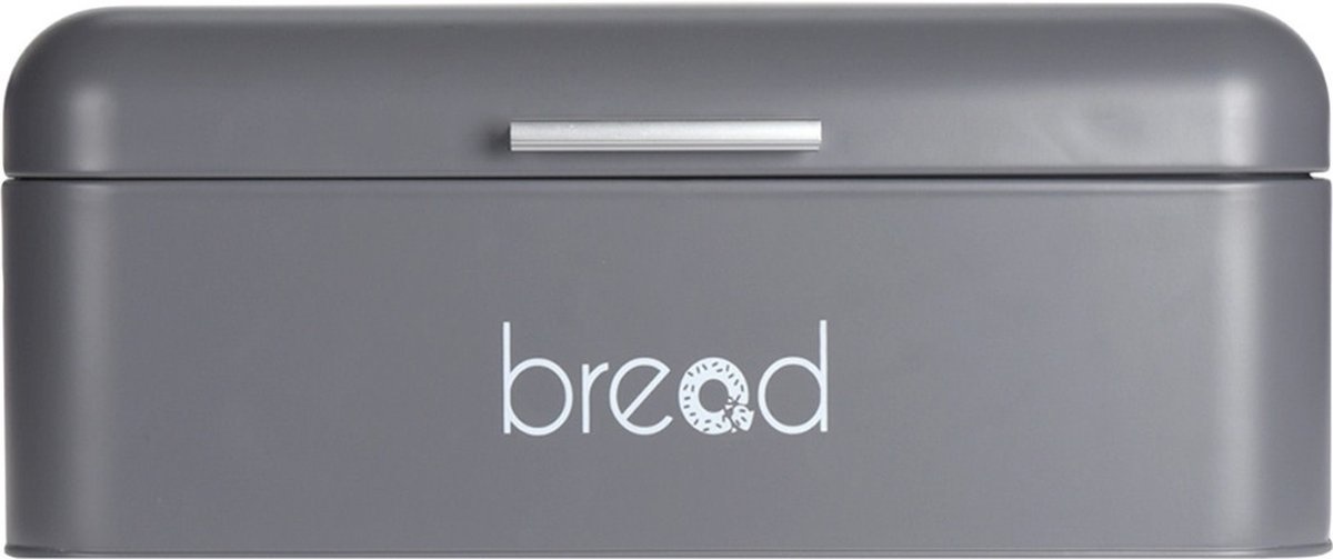 Broodtrommel - Metaal - Grijs 42x22x16cm