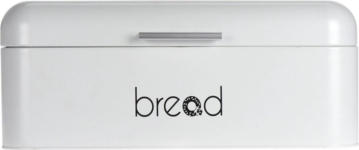 Broodtrommel - Metaal - wit 42x22x16cm