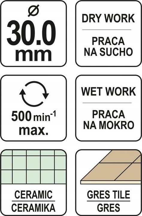 YATO Diamantboor - Tegelboor - Ø30 mm