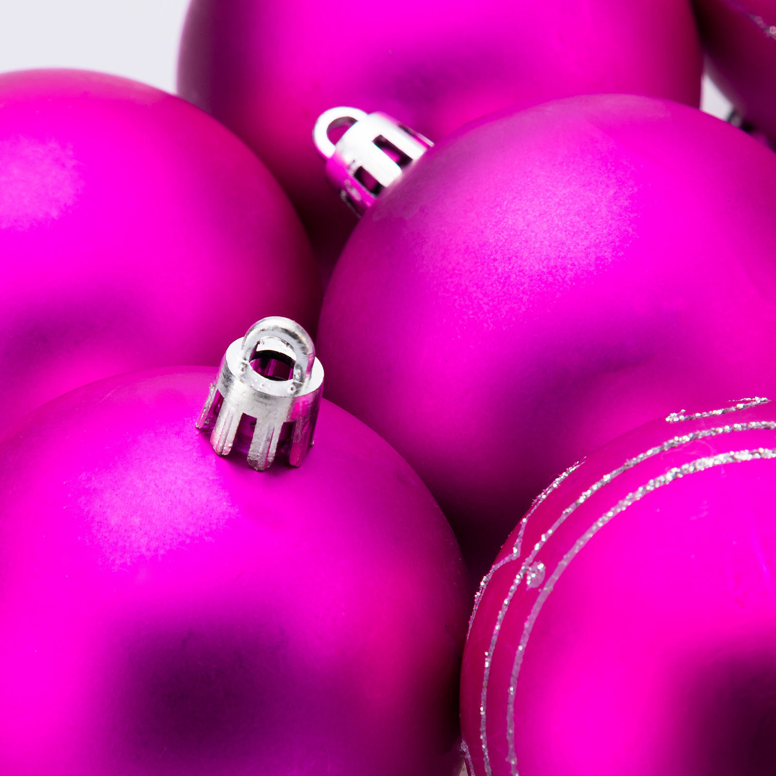 Casaria Kerstballen 24 stuks Roze - diameter 6cm