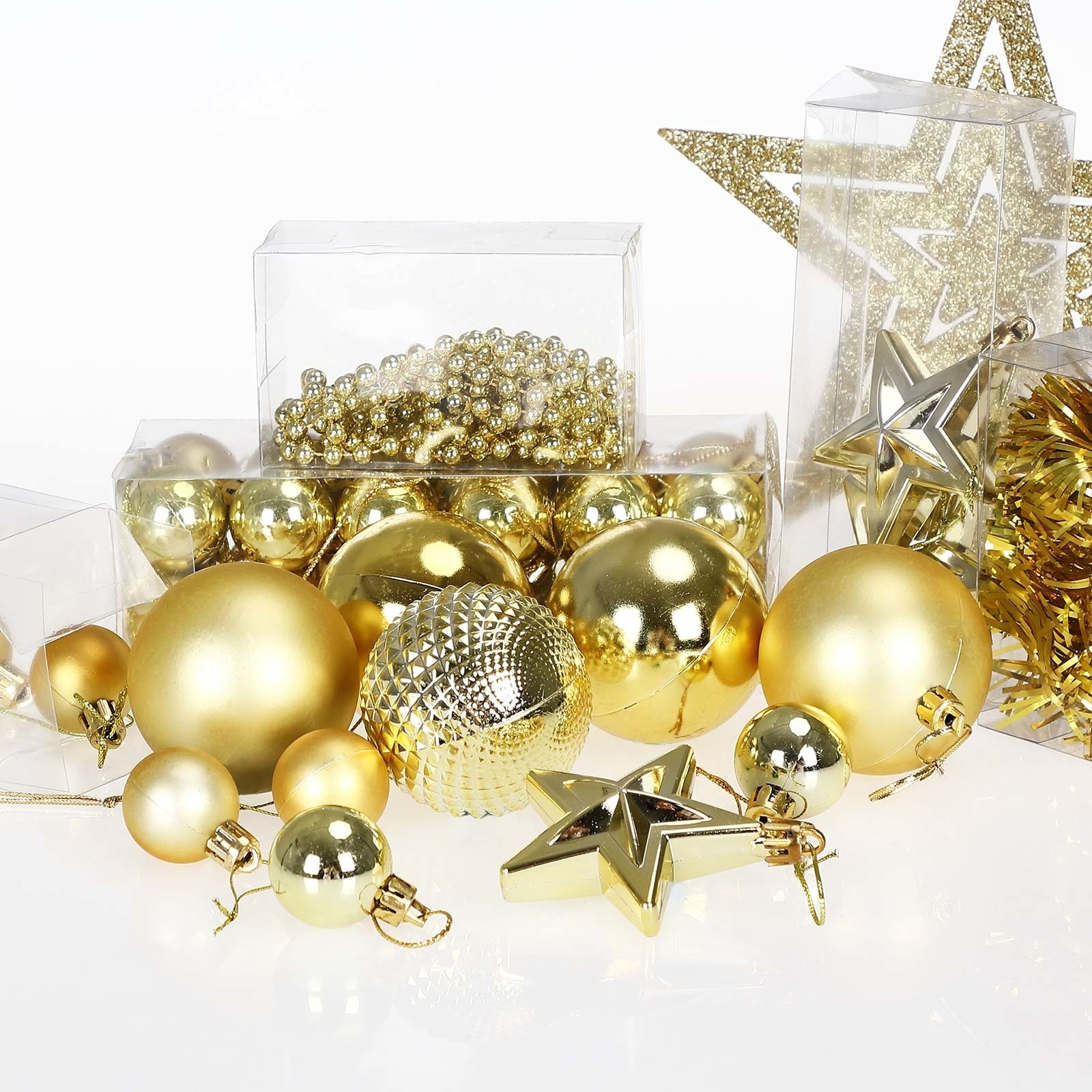 Casaria Kerstboomversiering - Kerstboom decoratie- goud 66 St.
