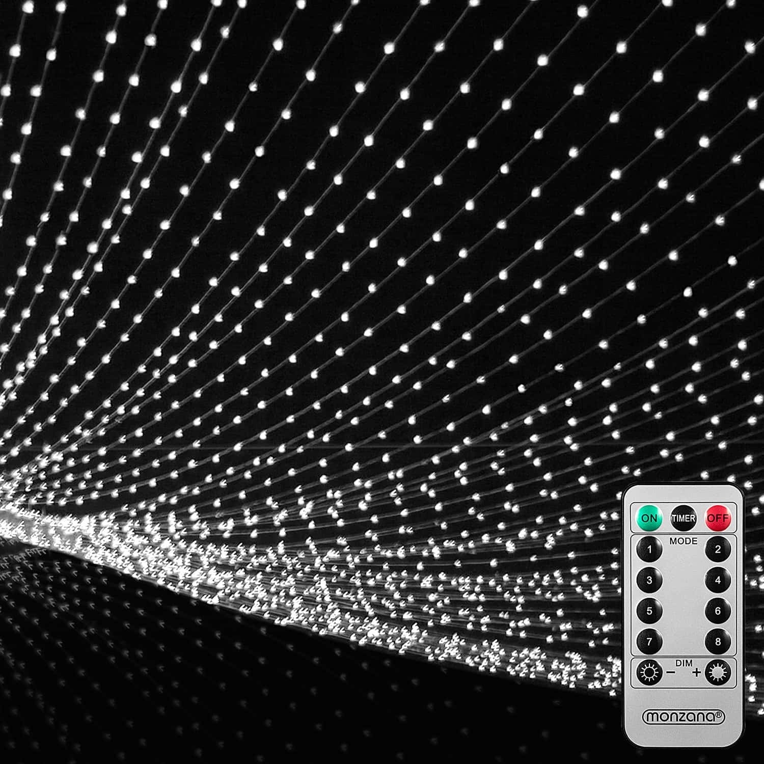 Monzana Lichtketting Koud Wit 160 LED 200x150cm