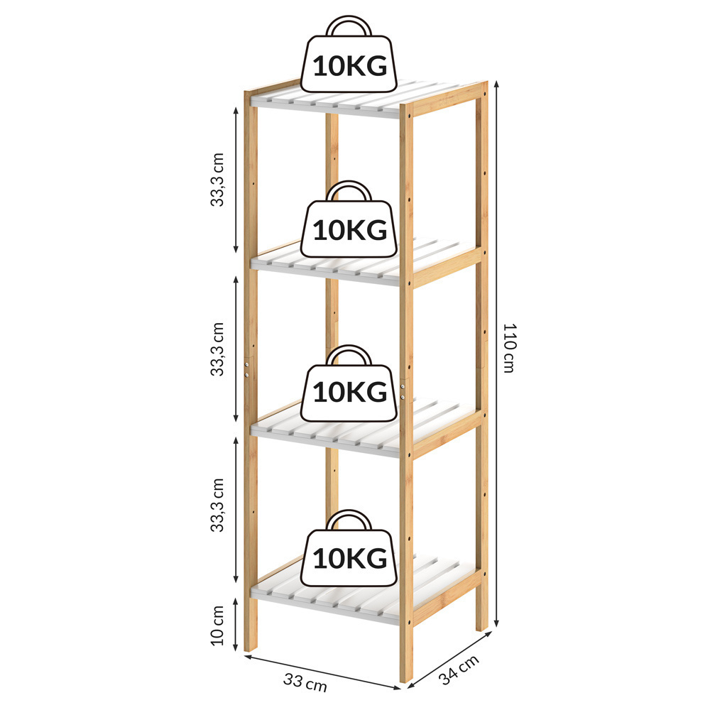 Casaria Badkamer meubel- 110x33x34cm