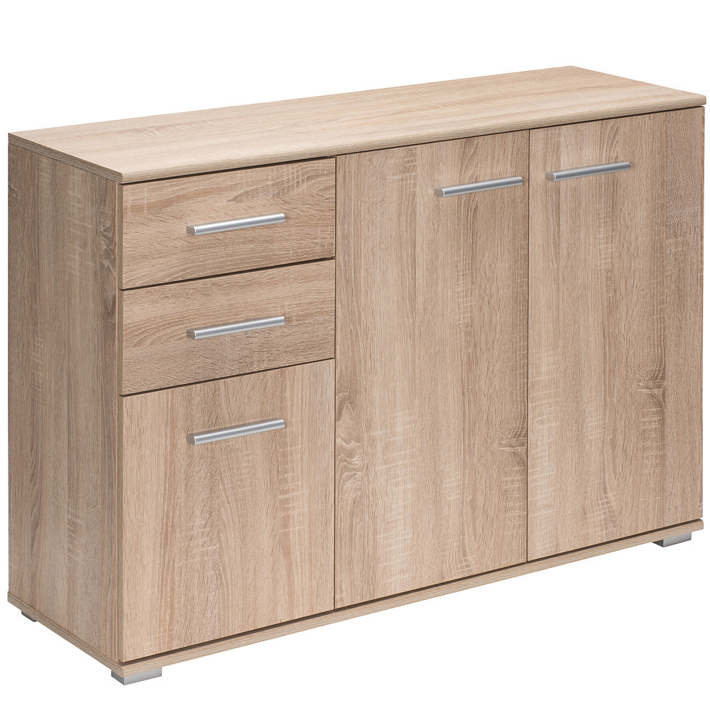 Casaria Dressoir / Ladekast met 3 deuren & 2 lades - MDF - 107x75x35cm