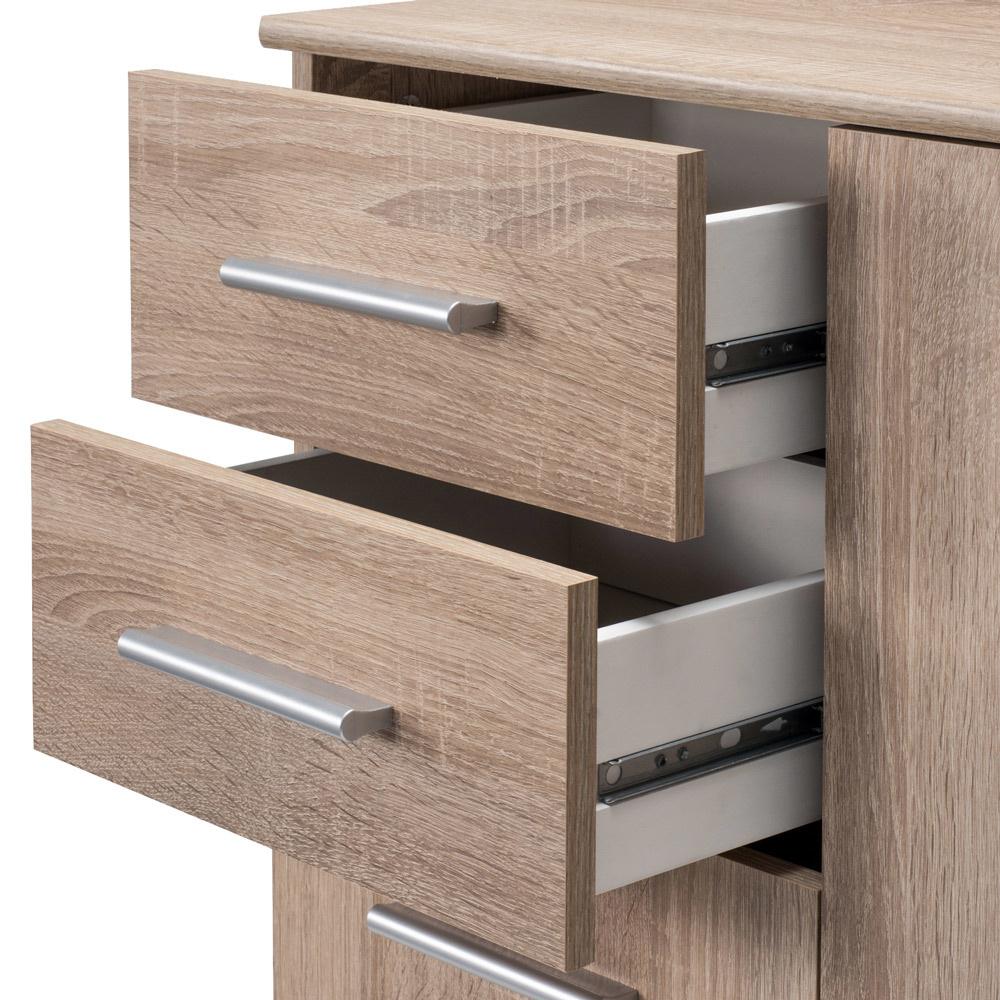 Casaria Dressoir / Ladekast met 3 deuren & 2 lades - MDF - 107x75x35cm