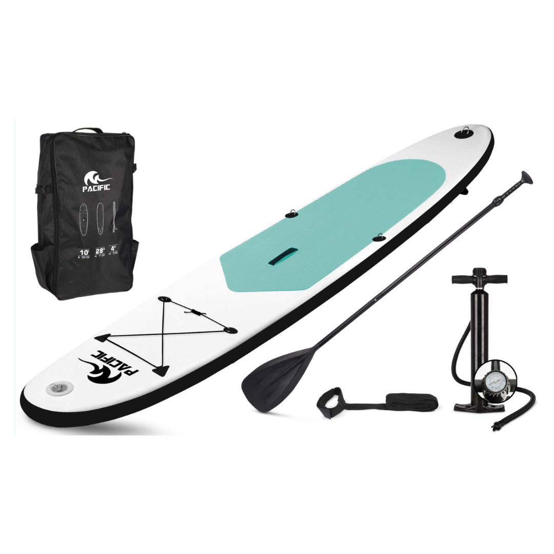 Pacific Special Edition Sup Board - 305 cm - Tot 100 kg - Wit/Groen