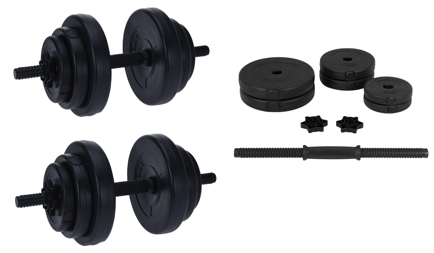 Dumbbell Set - Verstelbaar - 2 STUKS van 10 KG - Halters - 12 schijven