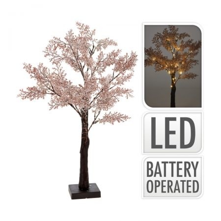 Verlichte Kerstboom - met 29 LED - Hoogte 60 cm