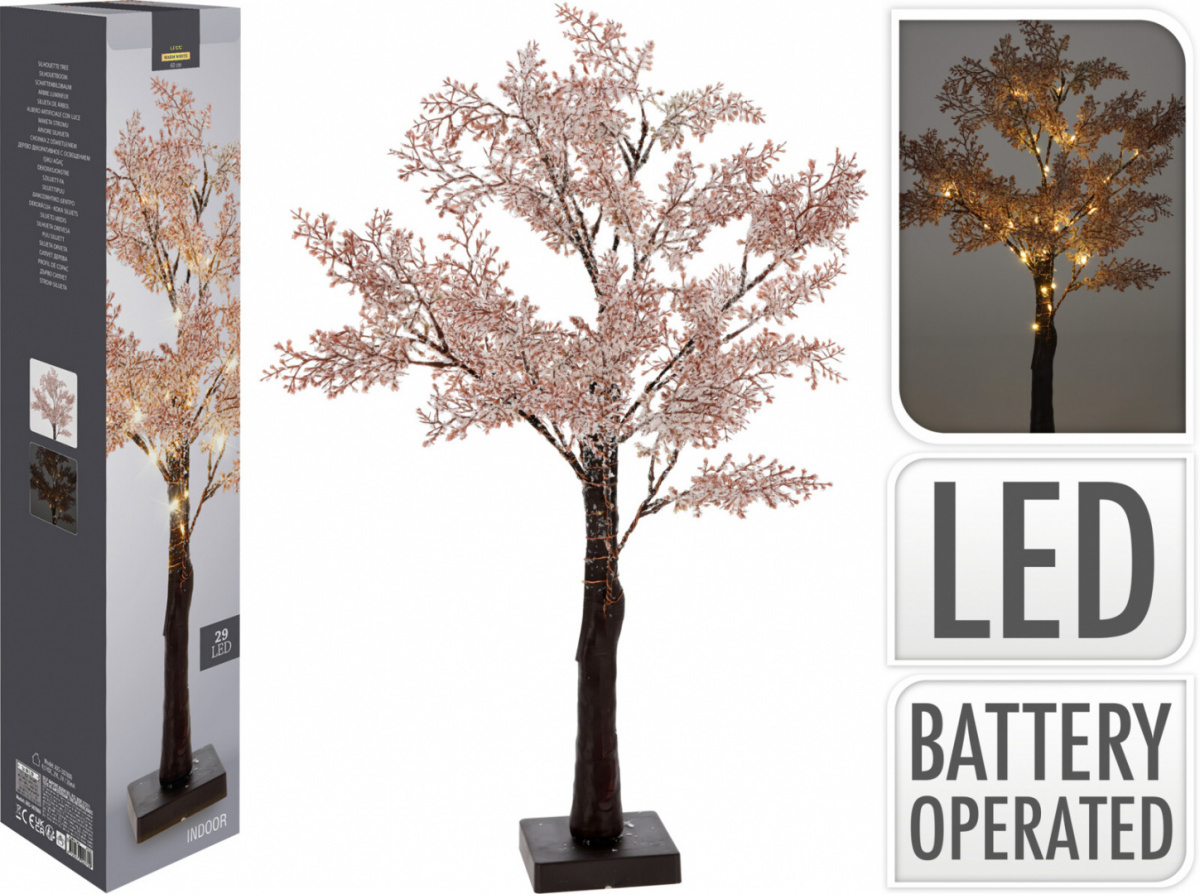 Verlichte Kerstboom - met 29 LED - Hoogte 60 cm