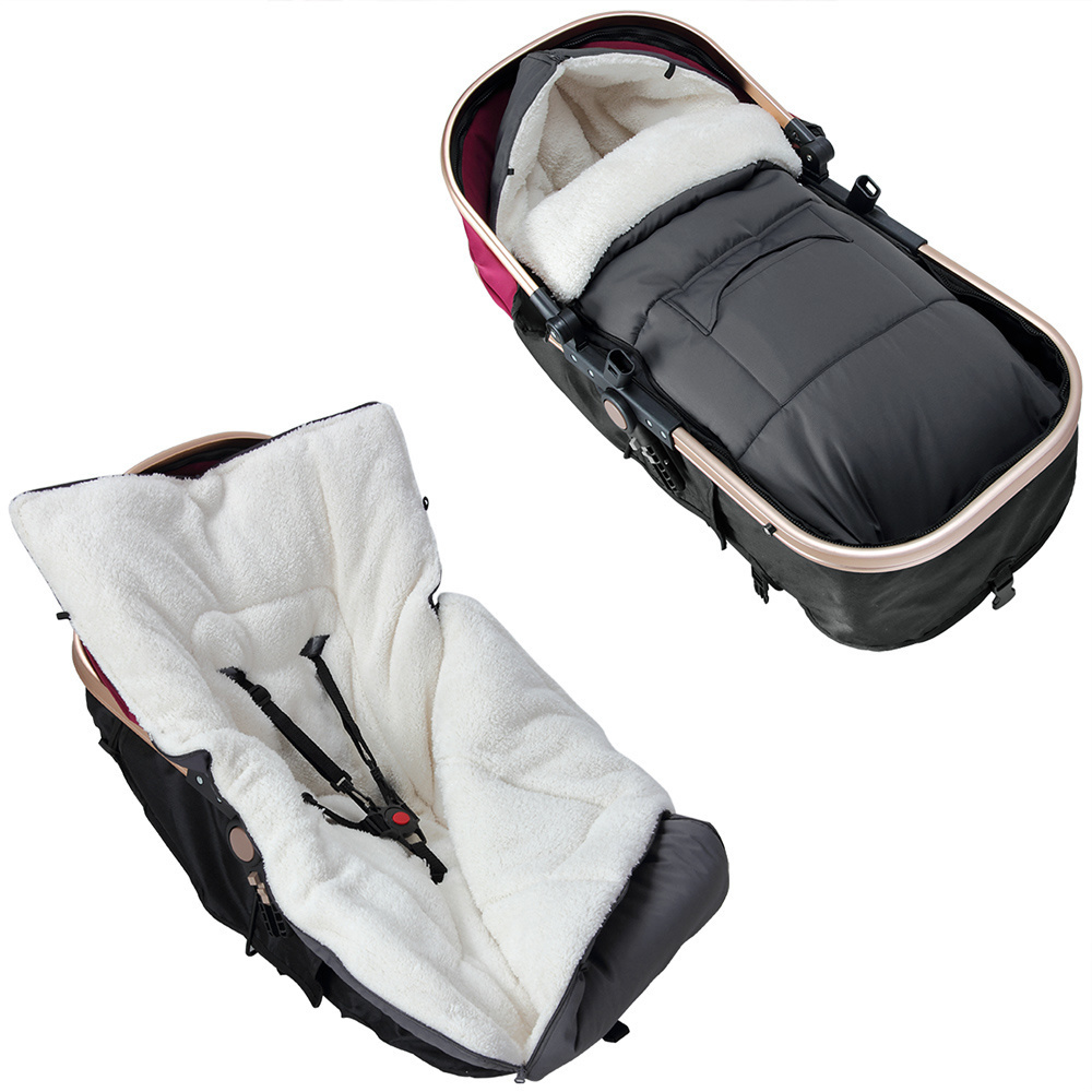 Deubois Kinderwagen Voetenzak Donker Grijs | Teddy | Maxi-Cosi | met Opbergtas