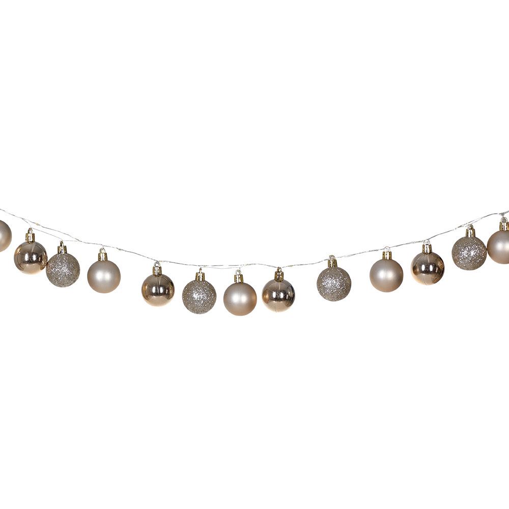 Casa Kerstverlichting kerstballen 40-LED - Champagne - 2m en Perel Smart home Wifi stekker- Android & IOS