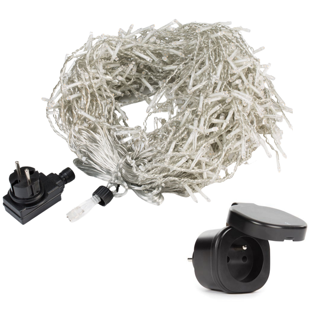 Monza Kerstverlichting 20M 600 LED's voor binnen en buiten en Perel Smart home Wifi stekker- Android & IOS