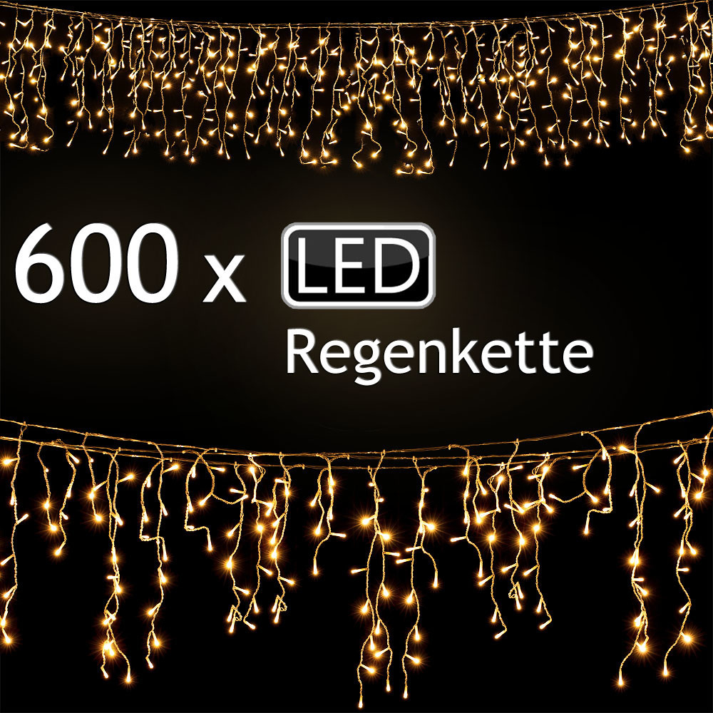 Monza Kerstverlichting 20M 600 LED's voor binnen en buiten en Perel Smart home Wifi stekker- Android & IOS