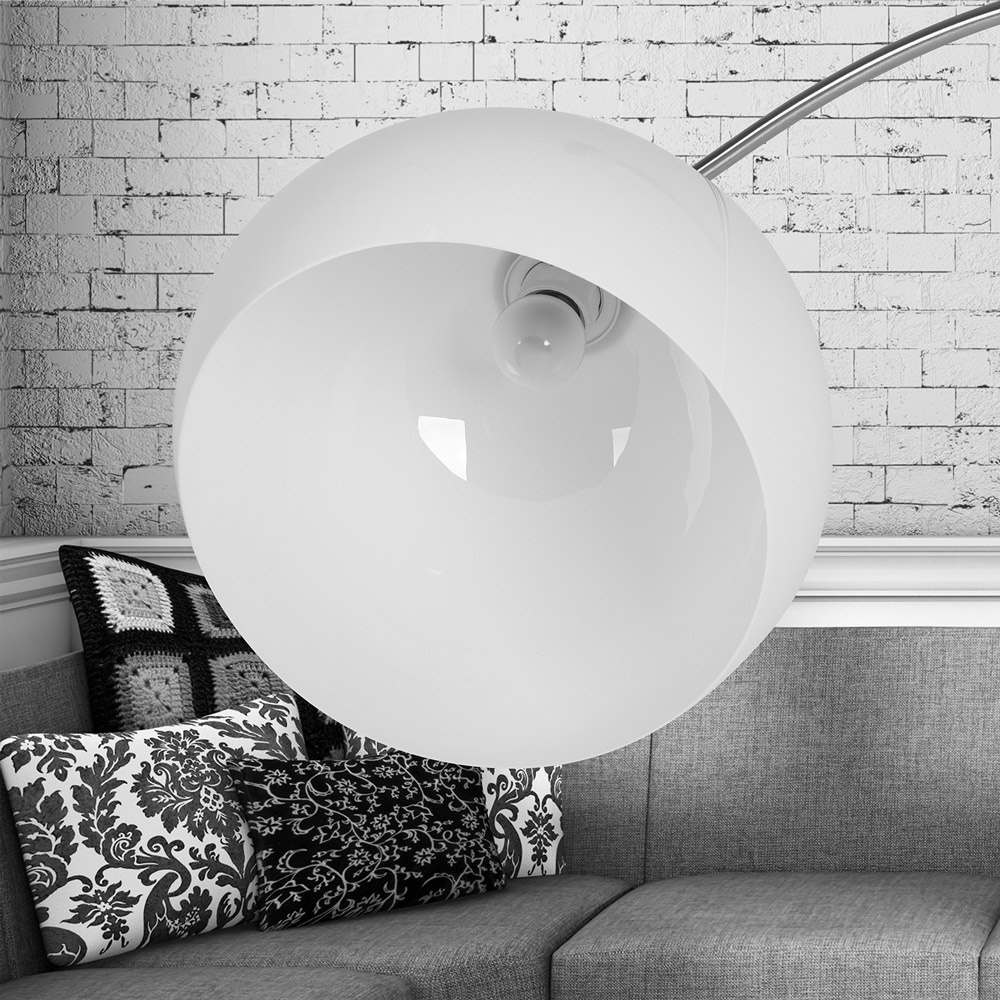 Monzana - Staande booglamp - Vloerlamp - MET Marmeren Voet - In Hoogte Verstelbaar - 220 cm