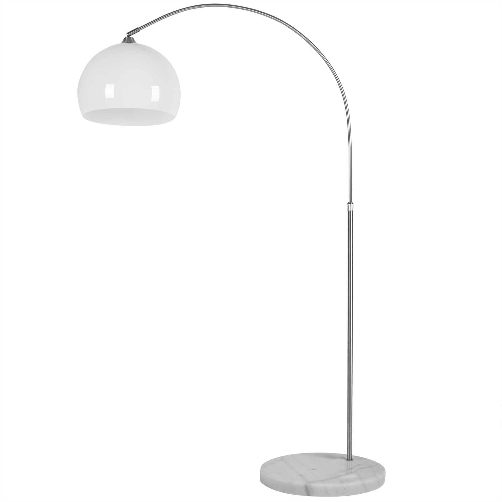 Monzana - Staande booglamp - Vloerlamp - MET Marmeren Voet - In Hoogte Verstelbaar - 220 cm