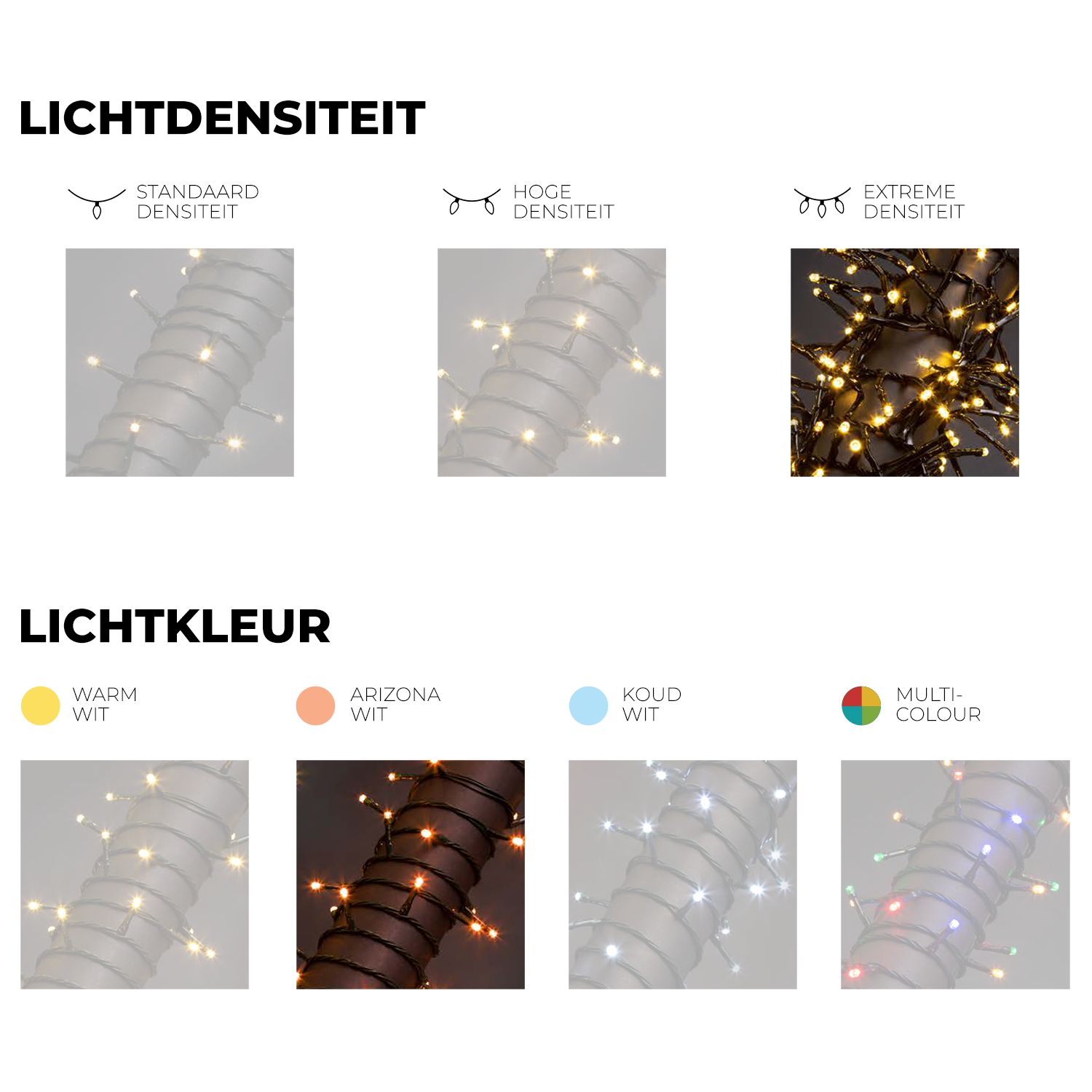 Vellight Kerstverlichting - 12m - 1020 LED's – Arizona Wit – Binnen & Buiten