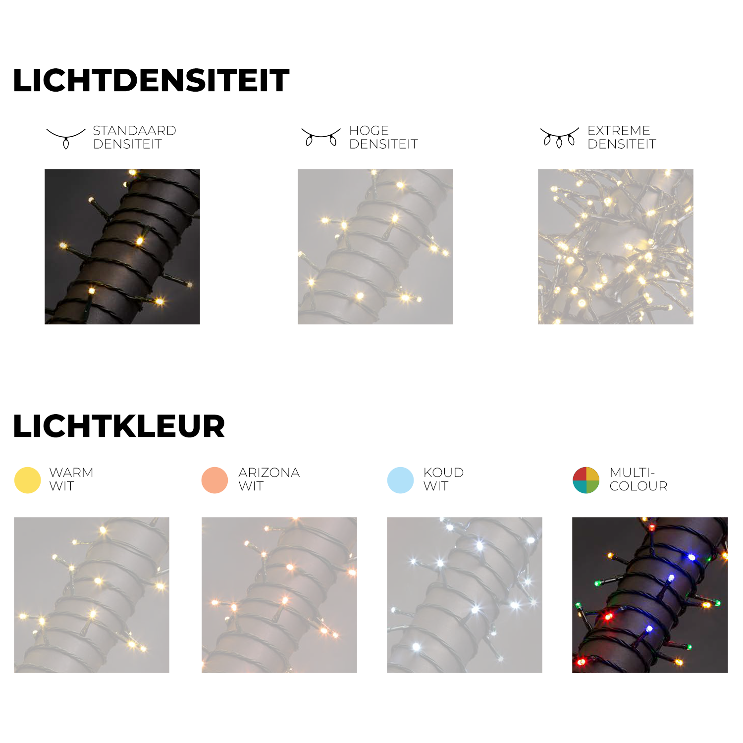 Kerstverlichting - 12m - 80 LED's - Veelkleurig – Binnen & Buiten