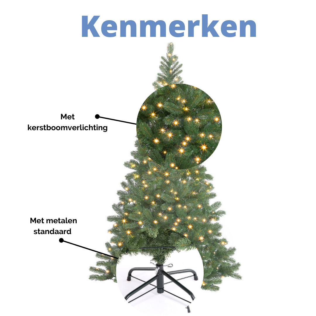 Casaria - Kunstkerstboom - MET Perel Smart Home Wifi Stekker (voor binnen) - incl. verlichting - 140cm