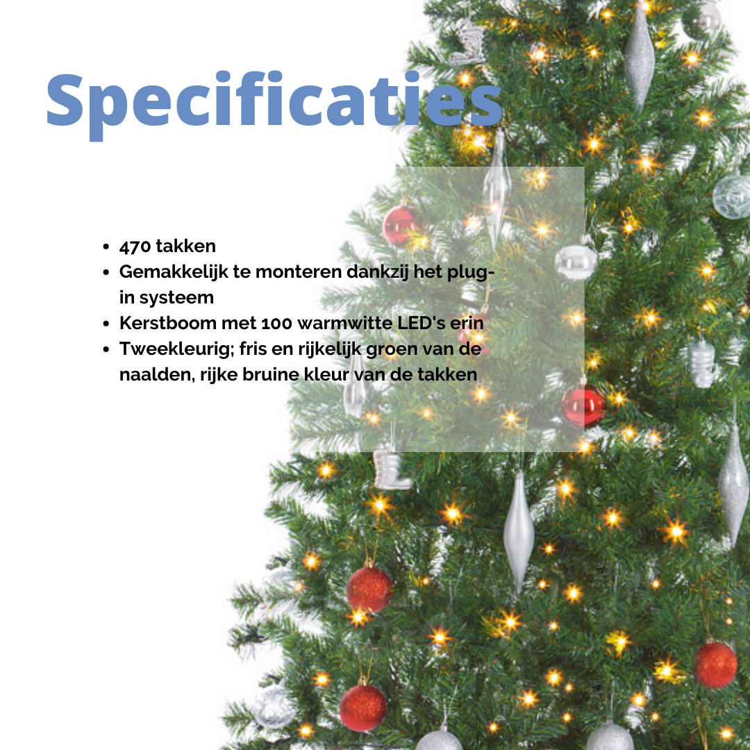 Casaria - Kunstkerstboom - MET Perel Smart Home Wifi Stekker (voor binnen) - incl. verlichting - 140cm