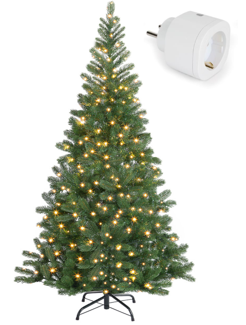Casaria - Kunstkerstboom met verlichting en smart WiFi Stekker - 140cm