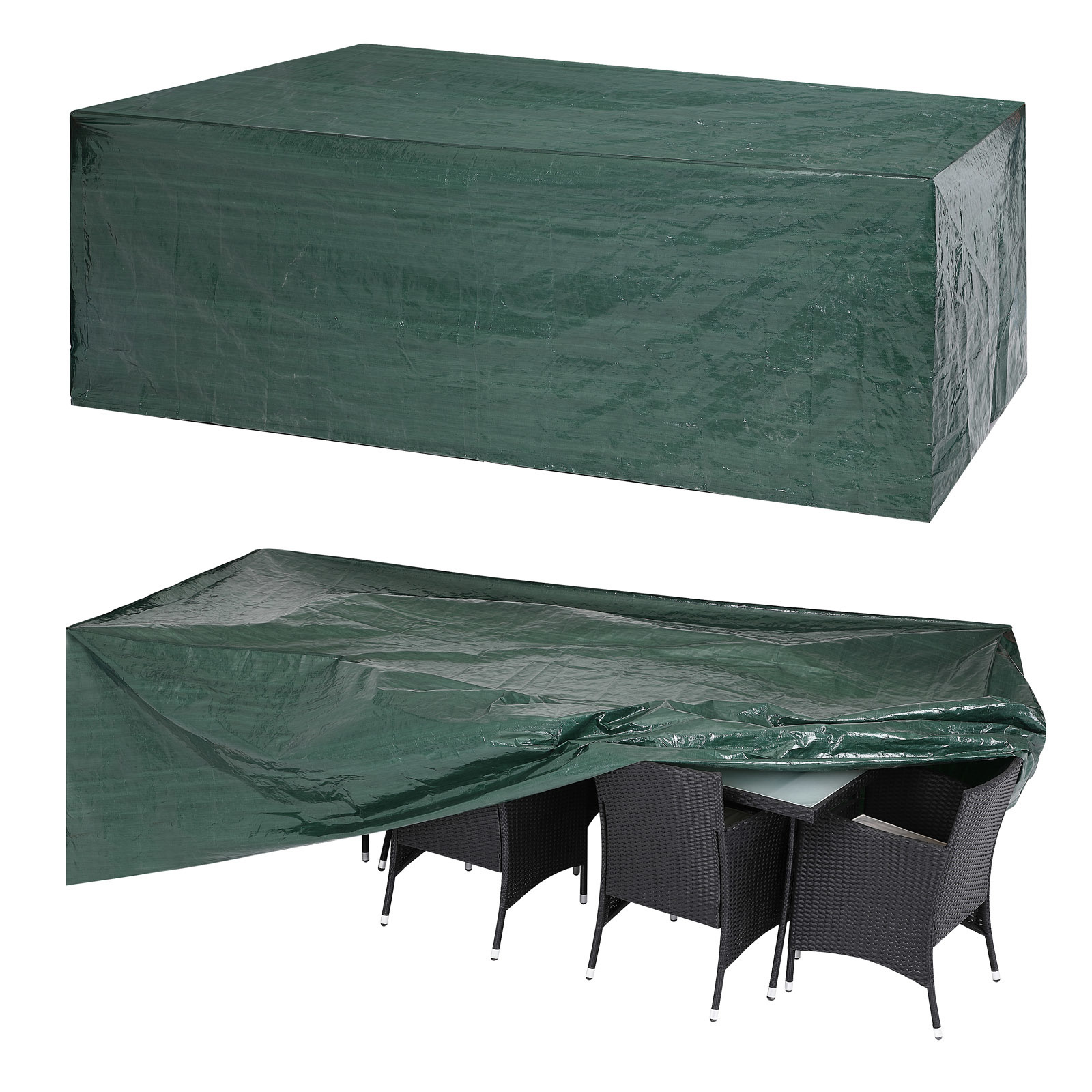 Kingsleeve Tuinmeubelhoes - Beschermhoes - Weerbestendig -308x138x89cm - Groen