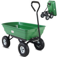 Gardebruk Bolderwagen/ Tuinkar Groen 3.4x1.7x3ft met Kiepfunctie