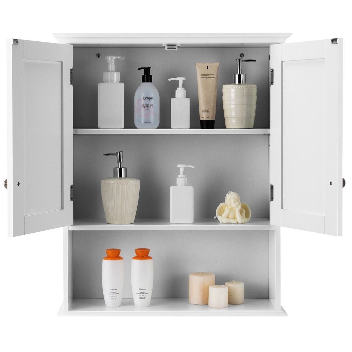 Costway - Badkamerkast - Hout - Wit - 60 x 20 x 70,5 cm