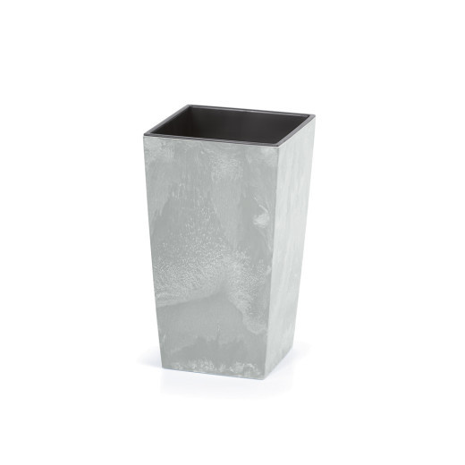 Prosperplast Bloempot Beton Design 26L Grijs, 26,5 x 26,5 x 50 cm