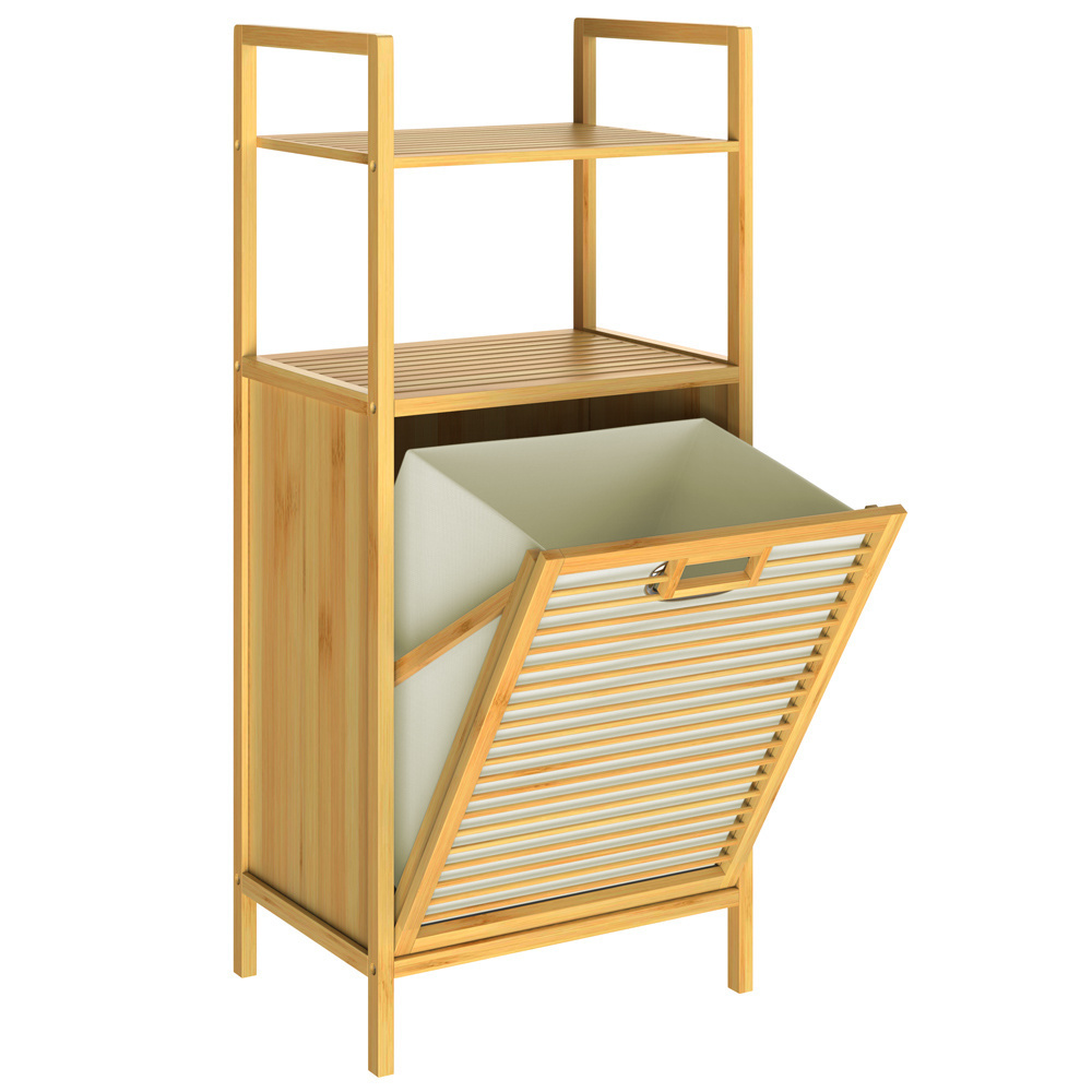 Casa Badkamerplank met wasmand 43l 40 x 30 x 95cm