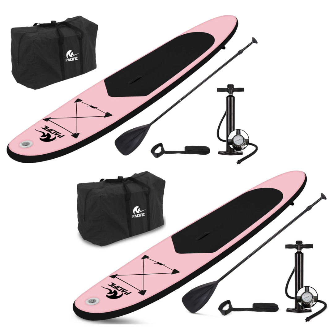 DUOSET! Pacific Special Edition Sup Board - Extra Stevig - 285 cm - 6 Delig - Roze