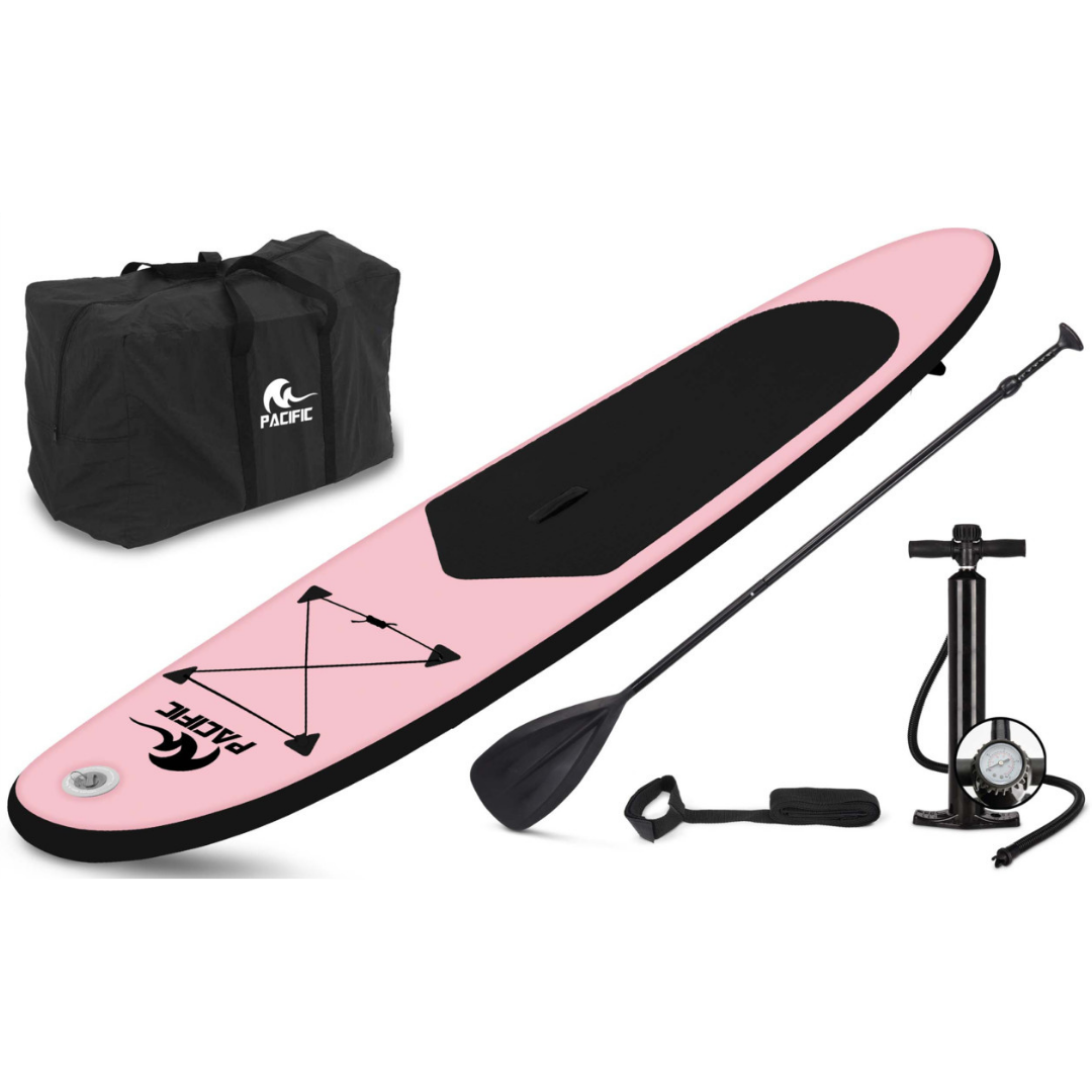 DUOSET! Pacific Special Edition Sup Board - Extra Stevig - 285 cm - 6 Delig - Roze