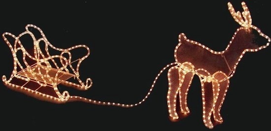 Kerstrendier met Slee - Kerstverlichting - 60 x 28 x 77 cm
