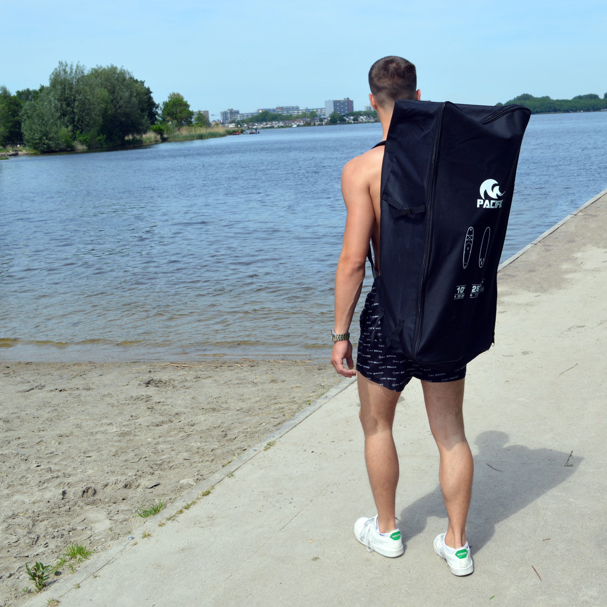 Pacific Special Edition Sup Board met GRATIS Waterproof Telefoonhoesje - Extra Stevig - 285 cm - Groen - Tot 100 kg