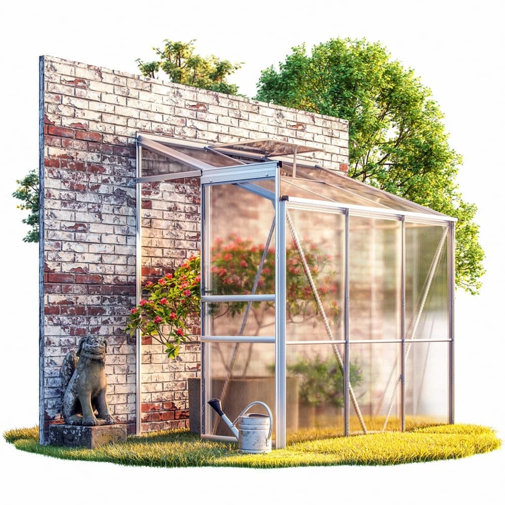 Gardebruk Aluminium zij serre 192x127x202cm met venster